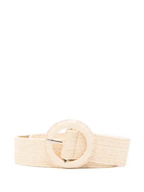 Becksöndergaard Zia woven round-buckle belt Neutrals WIDEZIA