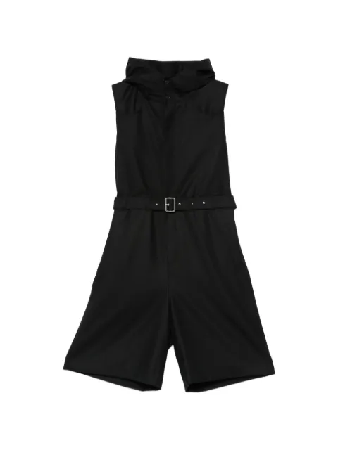Noir Kei Ninomiya belted hooded playsuit Black 3QU00305112