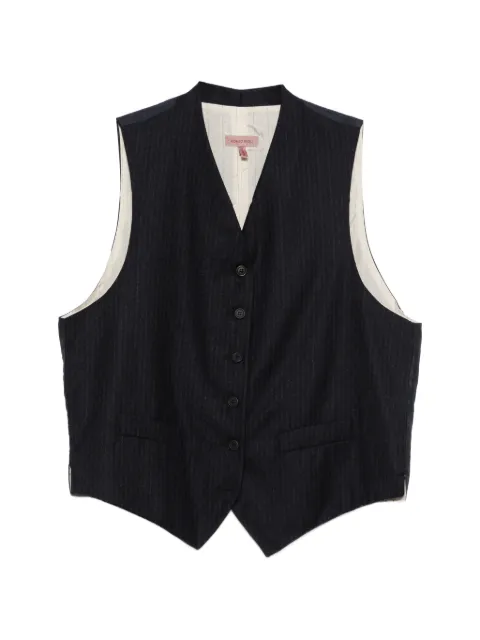 Romeo Gigli Pre-Owned 1990s pinstripe waistcoat Blue RG250AVR