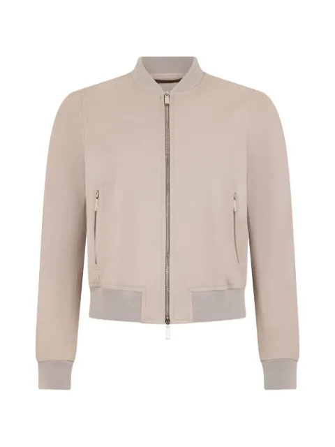 Moorer leather bomber jacket Neutrals LINPJ