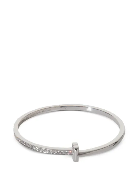 Tiffany & Co. Pre-Owned T T1 narrow hinged diamond bracelet Silver 152199