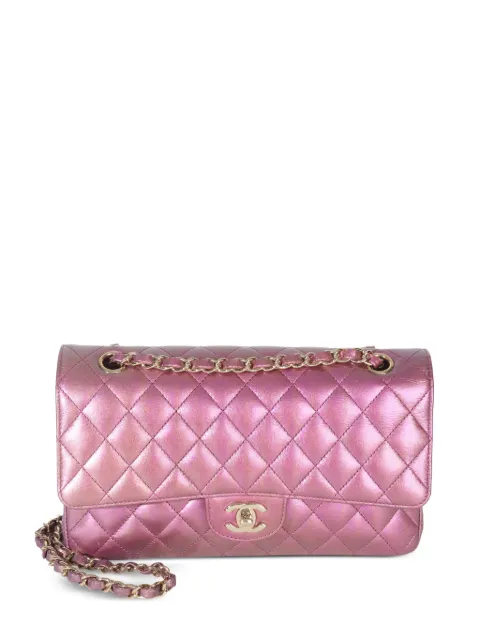 CHANEL Pre-Owned 2020 medium classic Doulble Flap quilted shoulder bag Pink 151906
