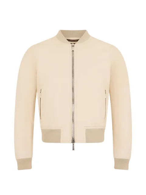 Moorer leather bomber jacket Neutrals LINPJ