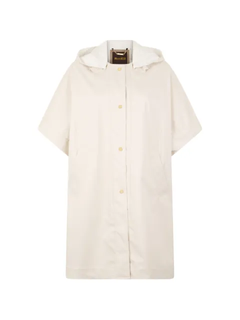 Moorer hooded button cape Neutrals DIXIEADB
