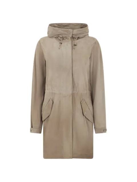Moorer hooded parka coat Neutrals ANTIBESURG