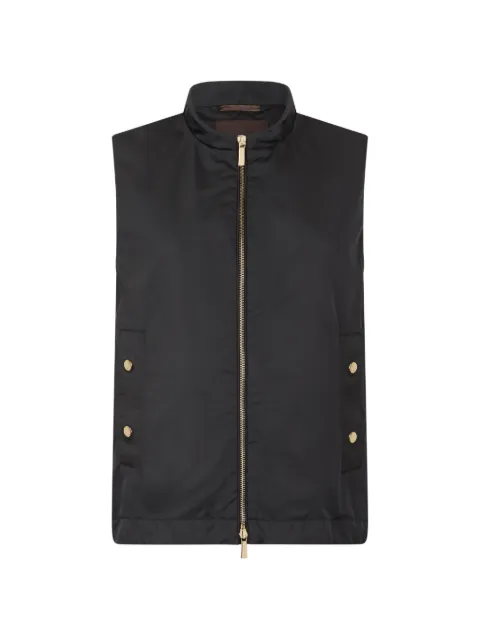Moorer zip-up gilet Black ADELLEWK