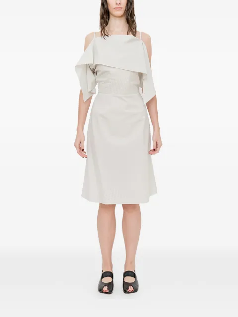 MM6 Maison Margiela open-shoulder mini dress Neutrals S52DD0082M35730