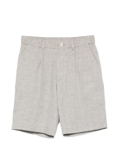 Brunello Cucinelli herringbone pleated shorts Grey MZ408U0065C027