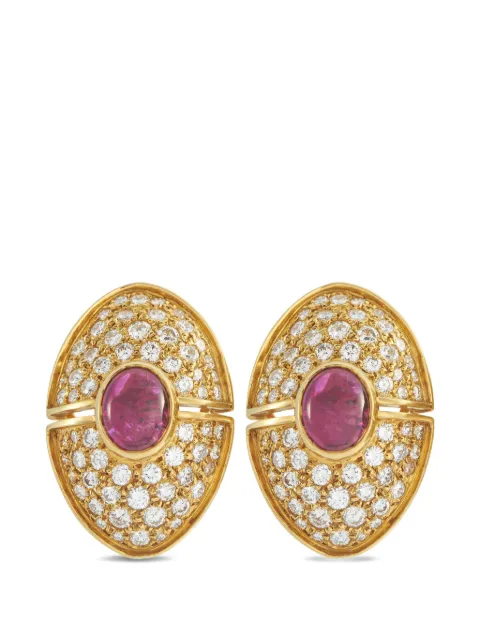 Harry Winston diamond and ruby earrings Gold HW09031126