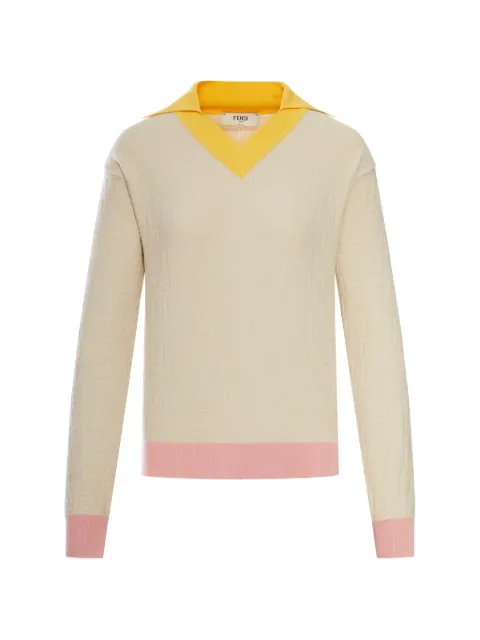 FENDI V-neck sweater Neutrals FZXE95AW4S