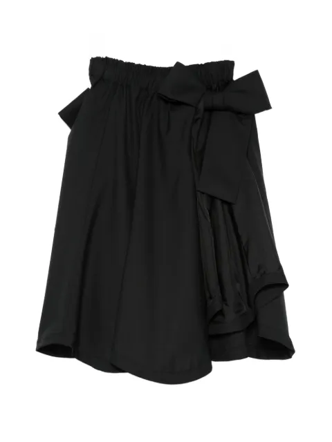 Noir Kei Ninomiya bow-detail gathered skirt Black 3QS011