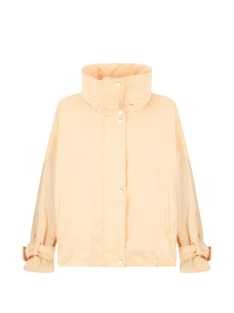 Moorer oversized high-neck jacket Neutrals LIONNEOS