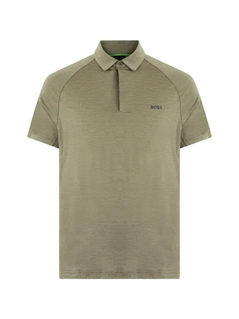 BOSS raglan-sleeve polo shirt Green 50554647