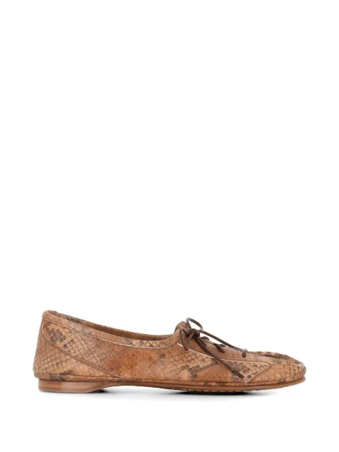 Alexander Hotto snakeskin-print slippers Brown 69600