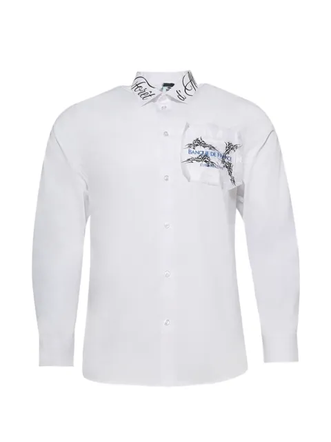 COUCOUBEBE 75018 Banque de France printed shirt White BANQUEDEFRANCESHIRT