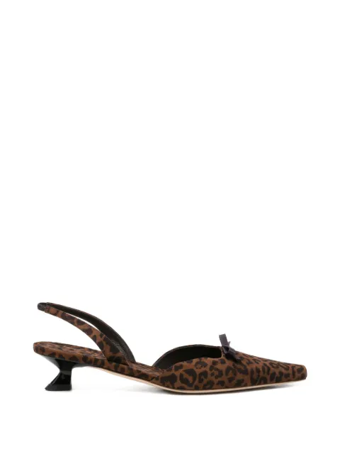 3juin leopard-print bow-detail pumps Brown PRETTY035