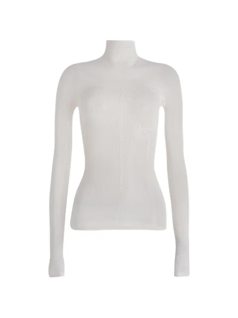 Maccapani second skin mock-neck top White M26E1ACJB020UN01101