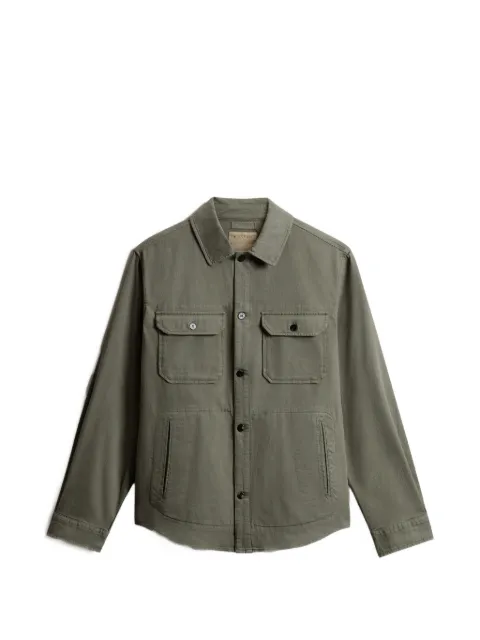 Woolrich garment-dyed shirt jacket Green CFWOOS2036MRUT5288