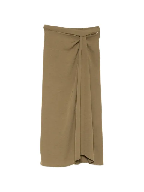 PHILIA LOFT knot midi skirt Green D02E0241