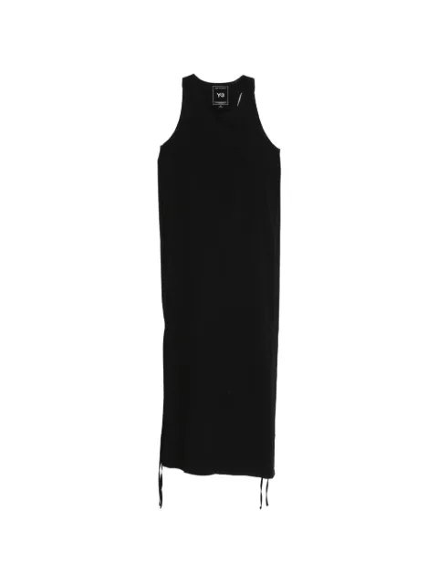 Y-3 x Yohju Yamamoto Racer Cinch sleeveless midi dress Black KD1482