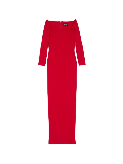 Solace London Lolita long-sleeve maxi dress Red OS47029RED