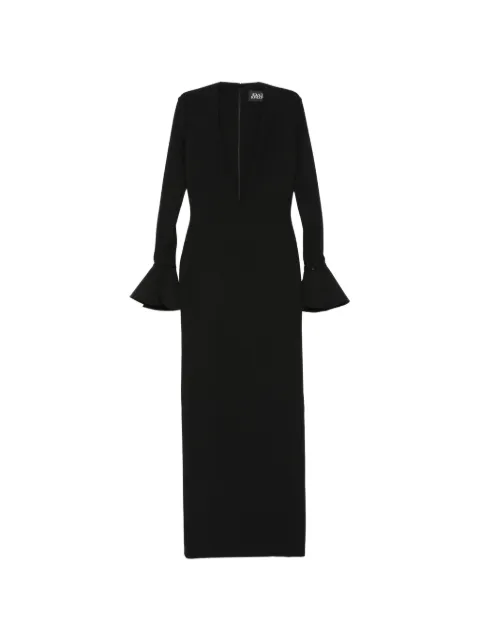 Solace London Hutton V-neck maxi dress Black OS47028