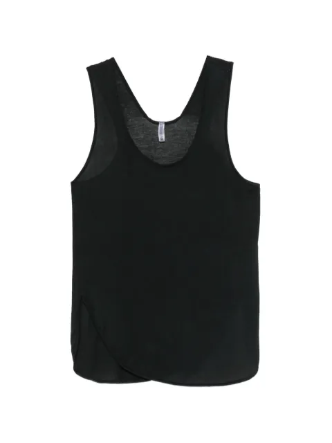 Daniele Fiesoli V-neck sleeveless top Black 6345