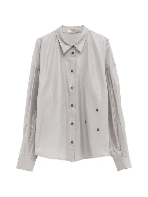 Paloma Wool Donald pleated-sleeve button-detail shirt Grey WV1903