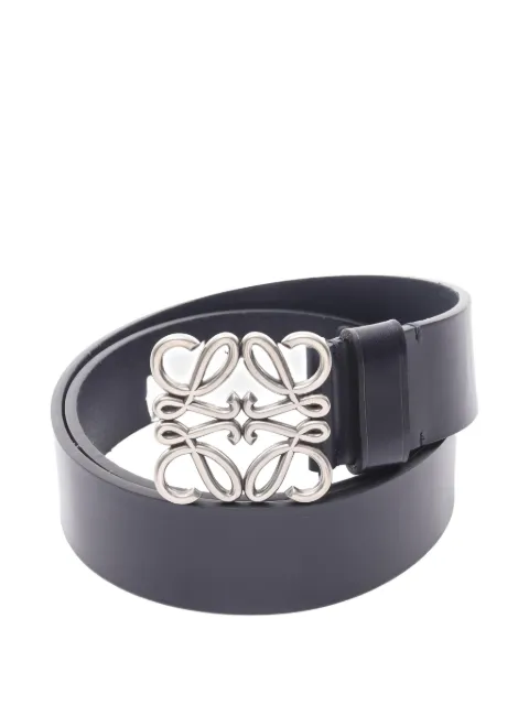 Loewe Pre-Owned 2020s Anagram leather belt Blue 1054816