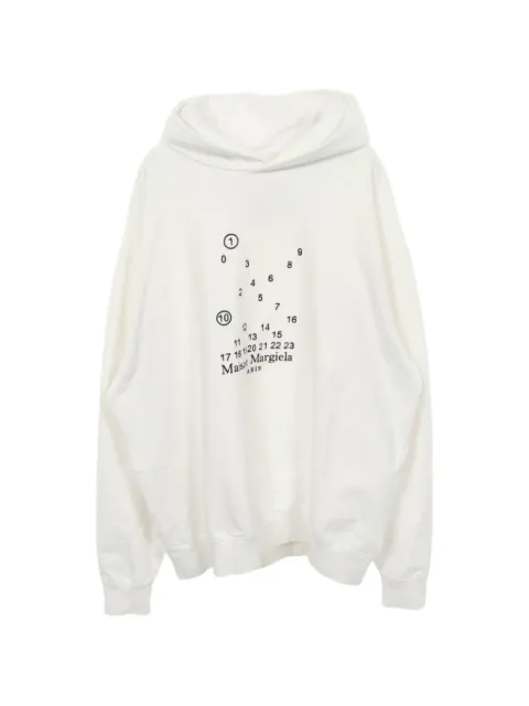 Maison Martin Margiela Pre-Owned 2010s logo-print hoodie White 1054201