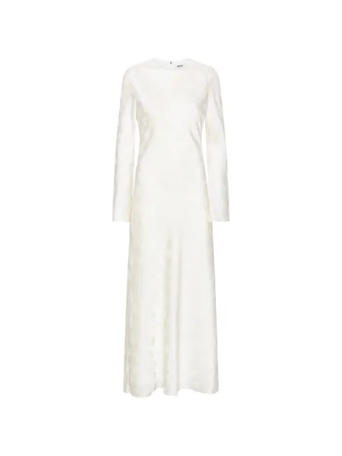 ROTATE BIRGER CHRISTENSEN biascut floral maxi dress Neutrals 116329857