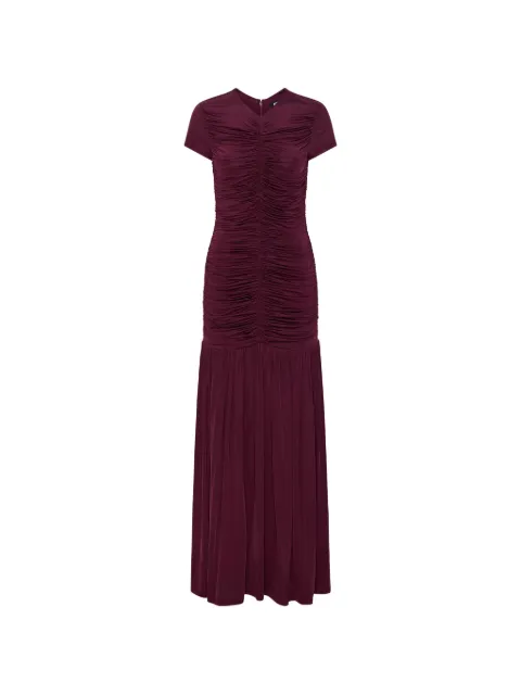 ROTATE BIRGER CHRISTENSEN gathered maxi dress Purple 1161772694