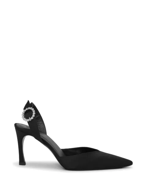 ROTATE BIRGER CHRISTENSEN slingback high heel satin pumps Black 116740100