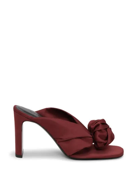 ROTATE BIRGER CHRISTENSEN tongue square toe satin sandals Red 1167652691