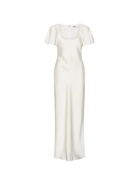 ROTATE BIRGER CHRISTENSEN ruffled long maxi dress Neutrals 116338857