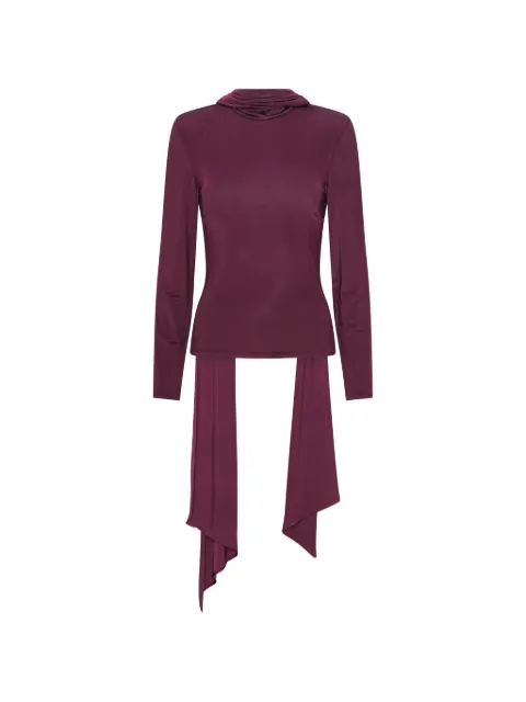 ROTATE BIRGER CHRISTENSEN long-sleeve scarf top Purple 1161752694