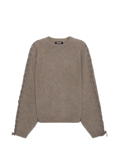 ROTATE BIRGER CHRISTENSEN lacing knit sweater Brown 1147411078