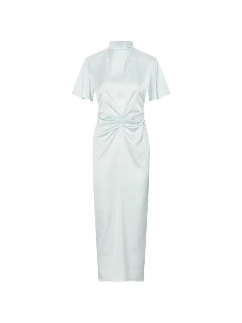 ROTATE BIRGER CHRISTENSEN midi dress gathered cf mint green Blue 1162141326