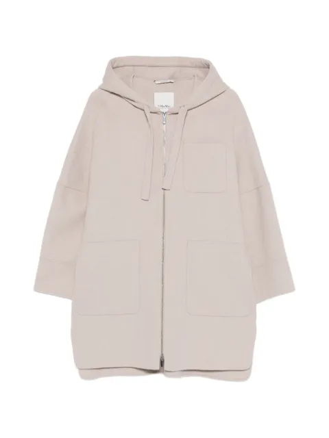 'S Max Mara hooded zip-up coat Neutrals 2619081011600