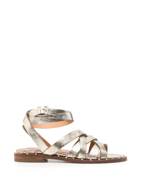 LA BOTTEGA DI LISA flat strappy buckle sandals Gold 4465F