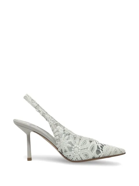 Le Silla floral-lace slingback pumps White 4179F080BXPPNEM