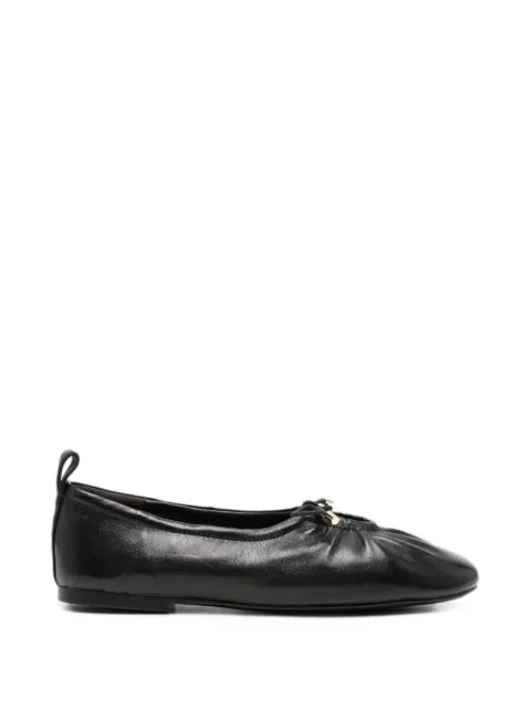 ADRIANNA FERETTI bow-detail leather ballet flats Black 603926119
