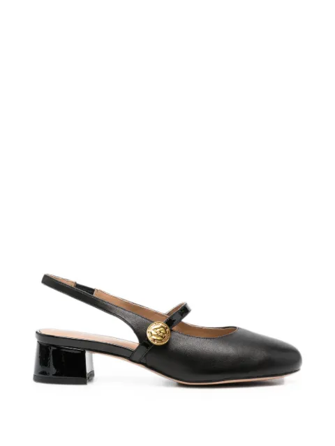 ADRIANNA FERETTI button-detail slingback pumps Black 603926123