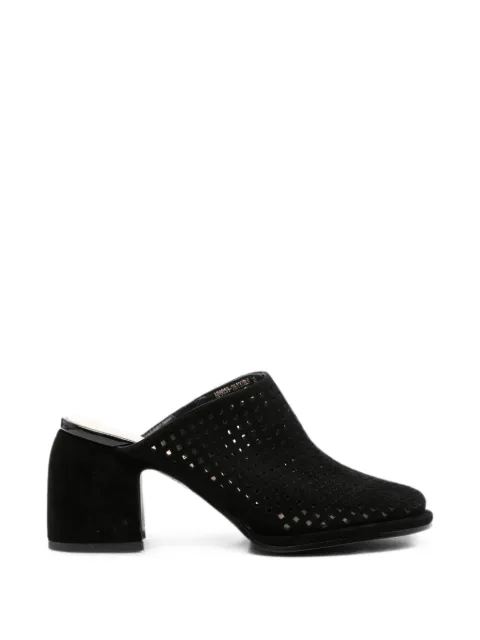 ADRIANNA FERETTI perforated block-heel mules Black 603926132