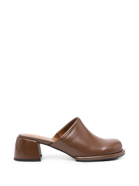 ADRIANNA FERETTI block-heel leather mules Brown 603926137