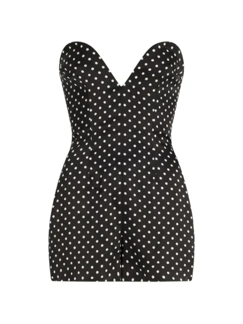 Jean Paul Gaultier polka dot-pattern playsuit Black 2602WJS027W0930001
