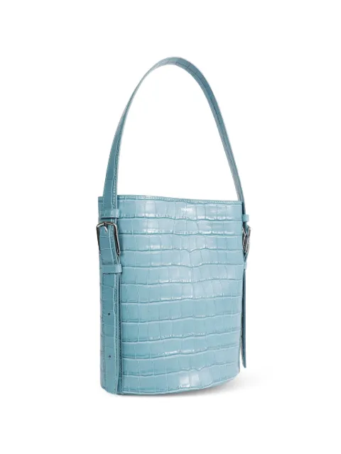 Coperni Ergonomical crocodile-effect bucket bag Blue COPBA127F6075