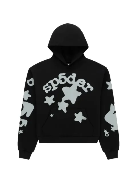 SP5DER reflective-detail hoodie Black SP5DER373