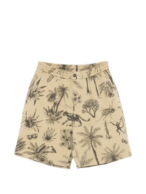Universal Works Jungle Toile pleated shorts Neutrals 34153