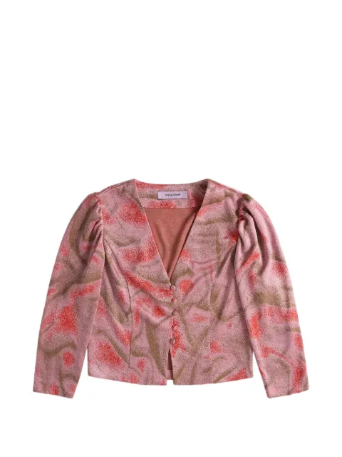 Maccapani Cocs V-neck print jacket Pink M26E1ACJG010JN02454